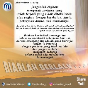 BIARLAH BERLALU